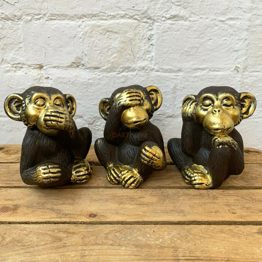 S/3 Three Wise Monkey Ornaments
