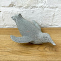 Silver Sparkle Swimming Penguin Sculpture