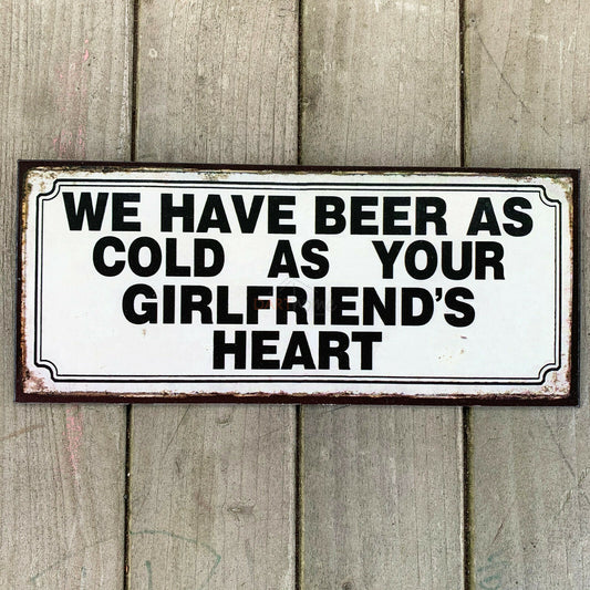 Cold Beer Novelty Sign