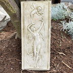 Stone Nymph And Angel Cherub Plaque A