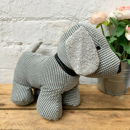 Grey Dog Doorstop