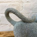 Silver Glitter Cat Couple Ornament