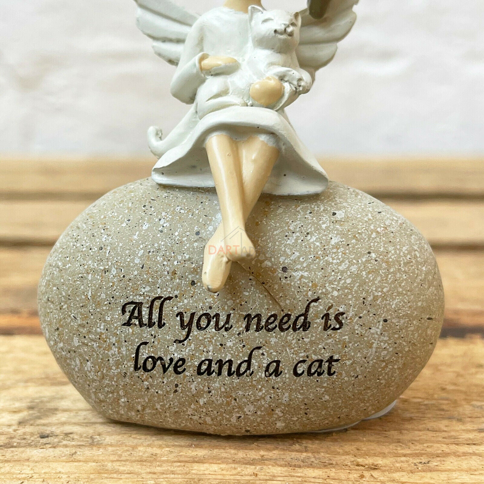 All You Need Is Love And A Cat Angel Stone