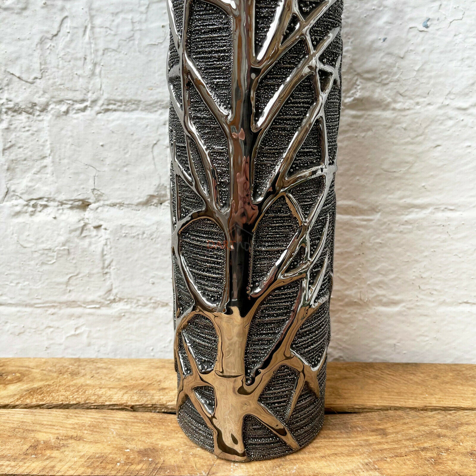 Keramische Waldblatt-Flaschenvase 40 cm
