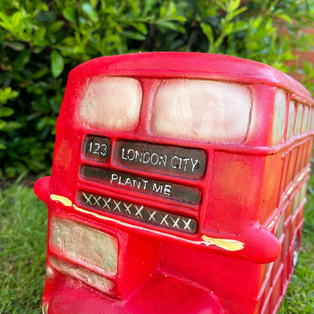 Red London Bus Planter