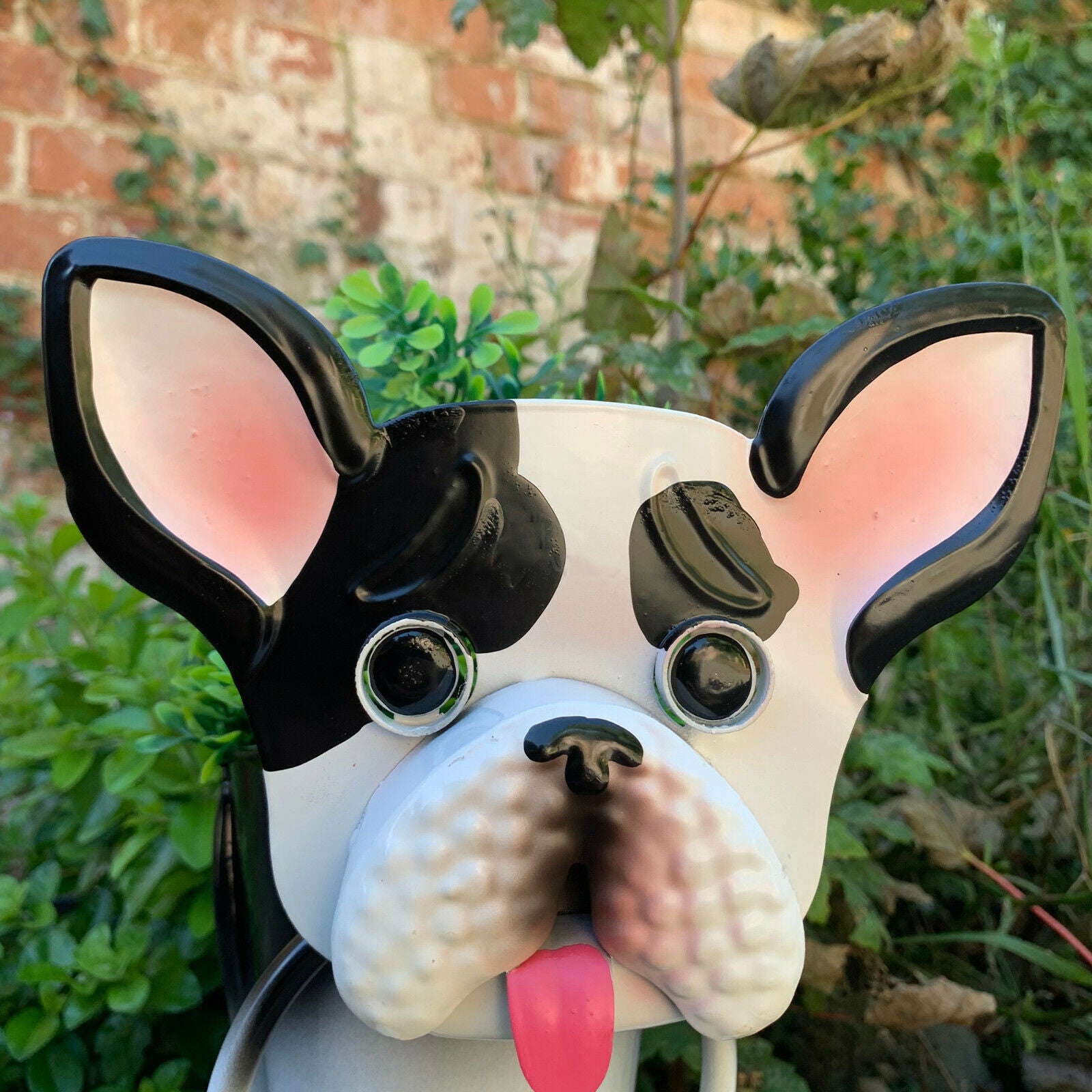 Metal Wobbly Staffy Dog Planter