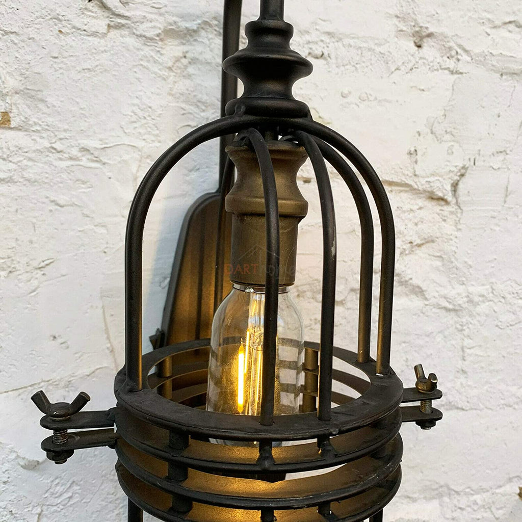 Industrial Caged Wall Lamp