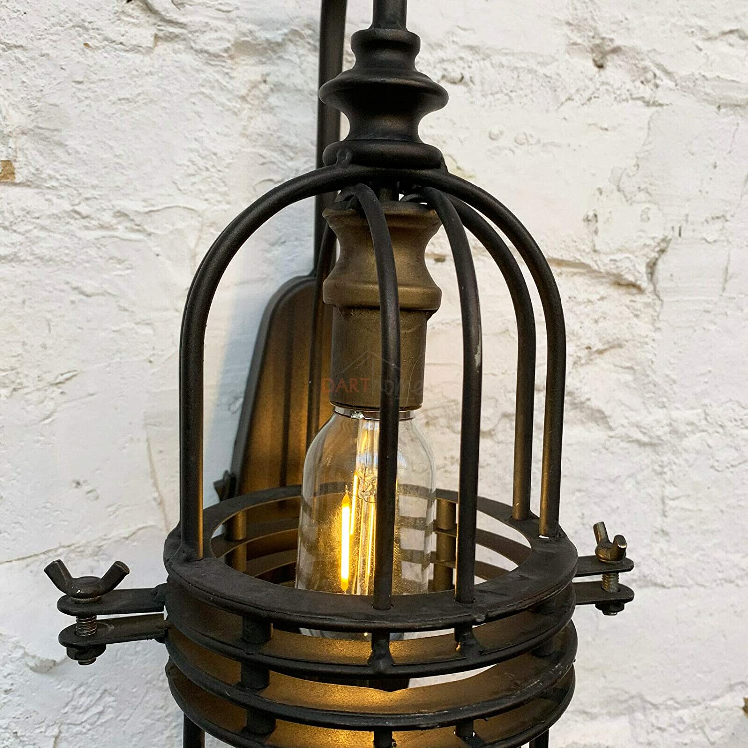 Industrial Caged Wall Lamp