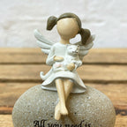 All You Need Is Love And A Cat Angel Stone