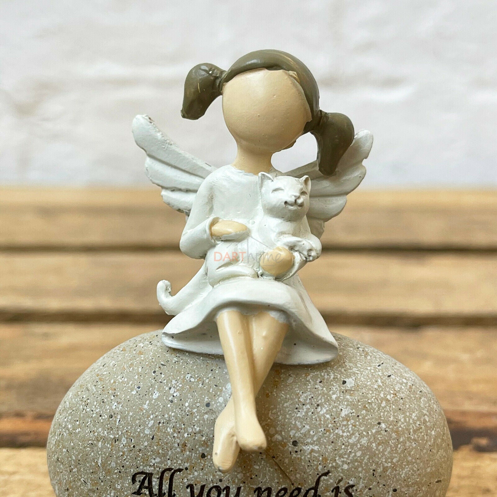 All You Need Is Love And A Cat Angel Stone