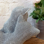 Silver Glitter Cat Couple Ornament