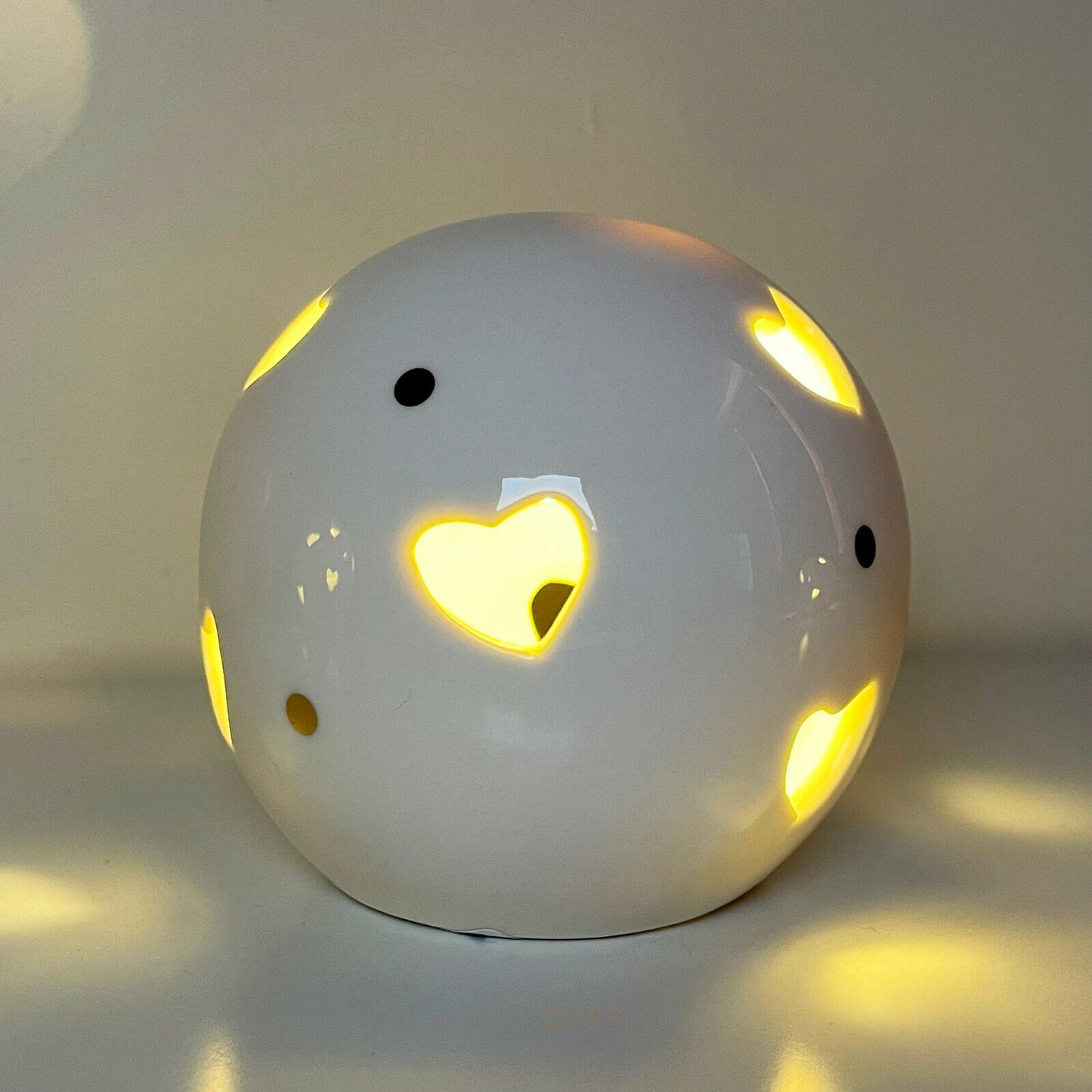 Set Of 3 LED Light Up Love Heart Globe Ball Decorations