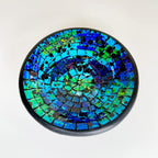 Set mit 3 blauen Mosaik-Dekoschalen