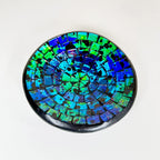 Set mit 3 blauen Mosaik-Dekoschalen