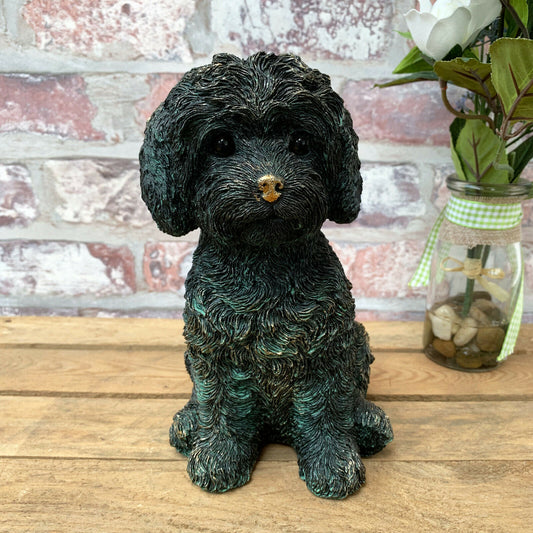 Sitzender Labradoodle-Hund, Ornament, 20 cm