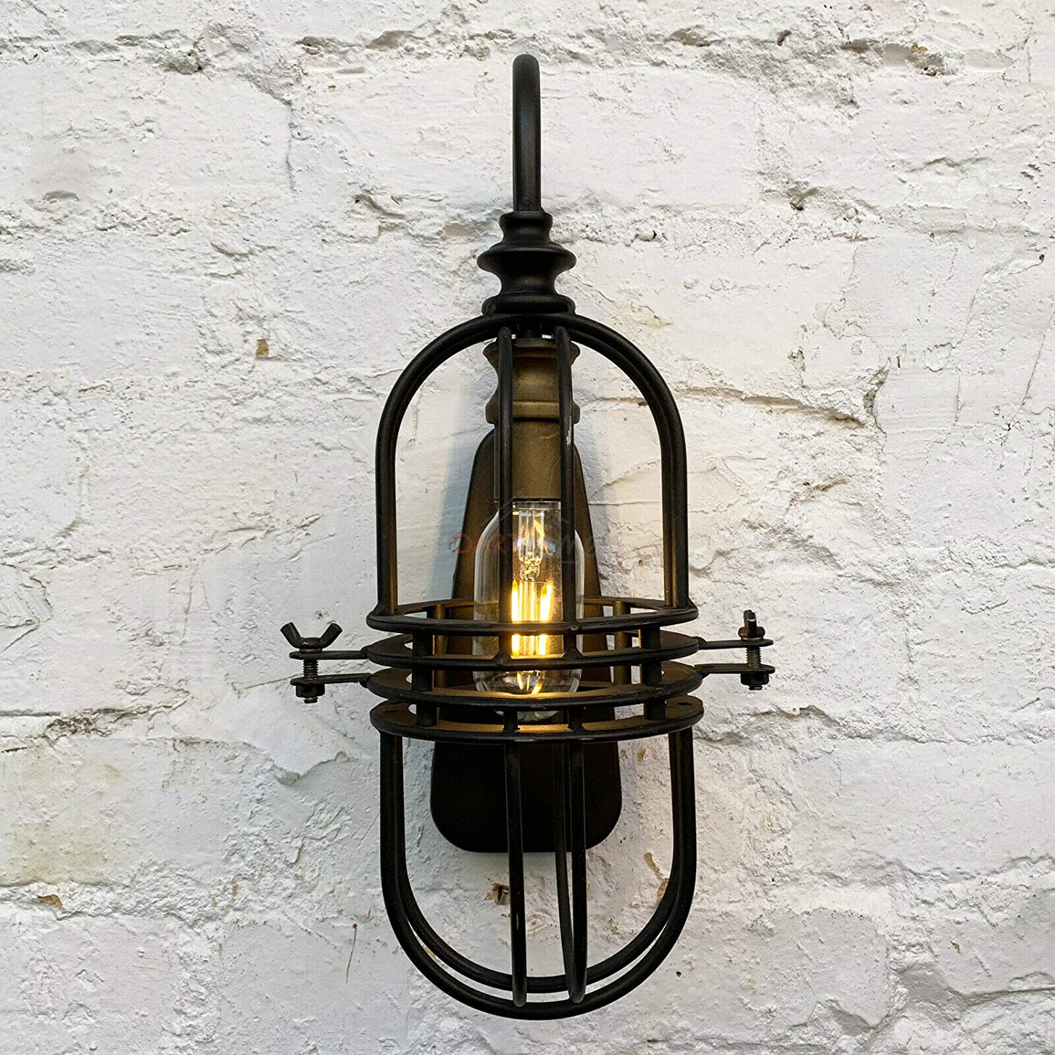 Industrial Caged Wall Lamp