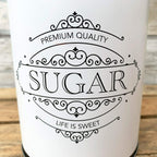 S/3 White Tea Coffee Sugar Canisters
