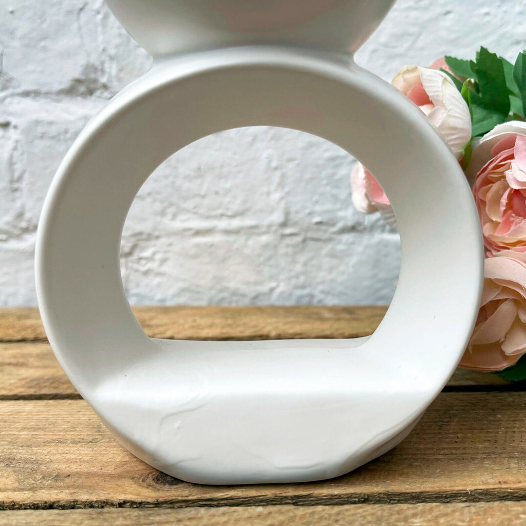 White Ceramic Wax Melt Burner 13cm