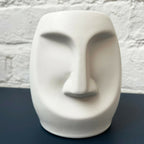 Easter Island Head Oil Burner - White