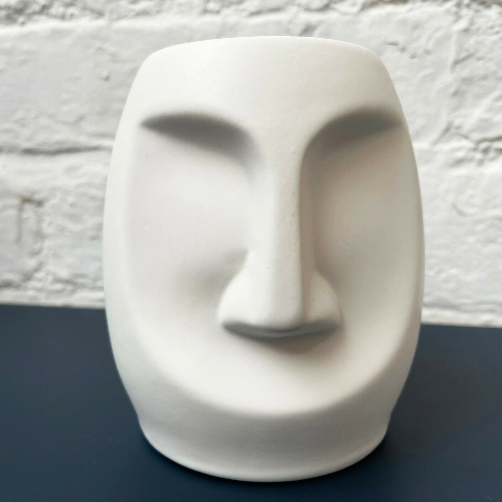 Easter Island Head Oil Burner - White