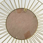 Golddraht-Wandspiegel mit Metallkäfig