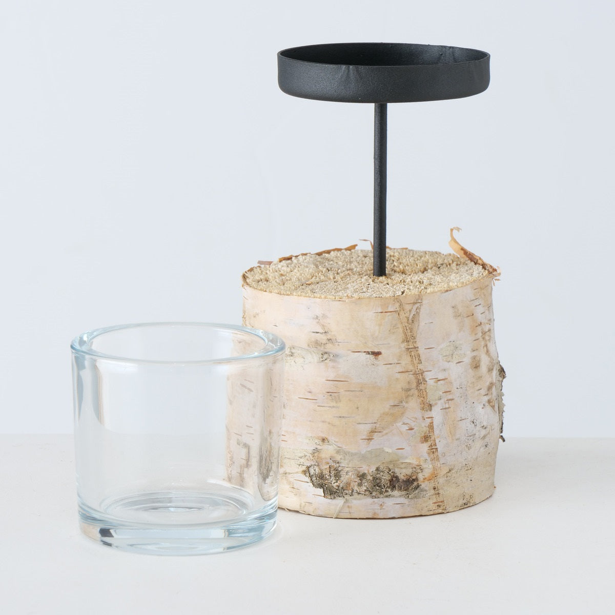 Wooden Log Tealight Candle Holder