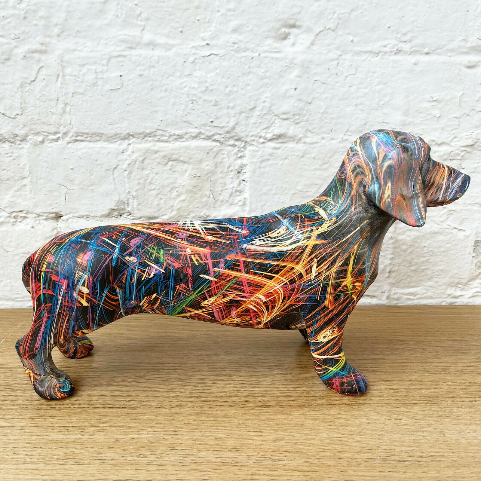 Colourful Sausage Dog Ornament