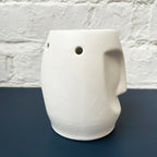 Easter Island Head Oil Burner - White