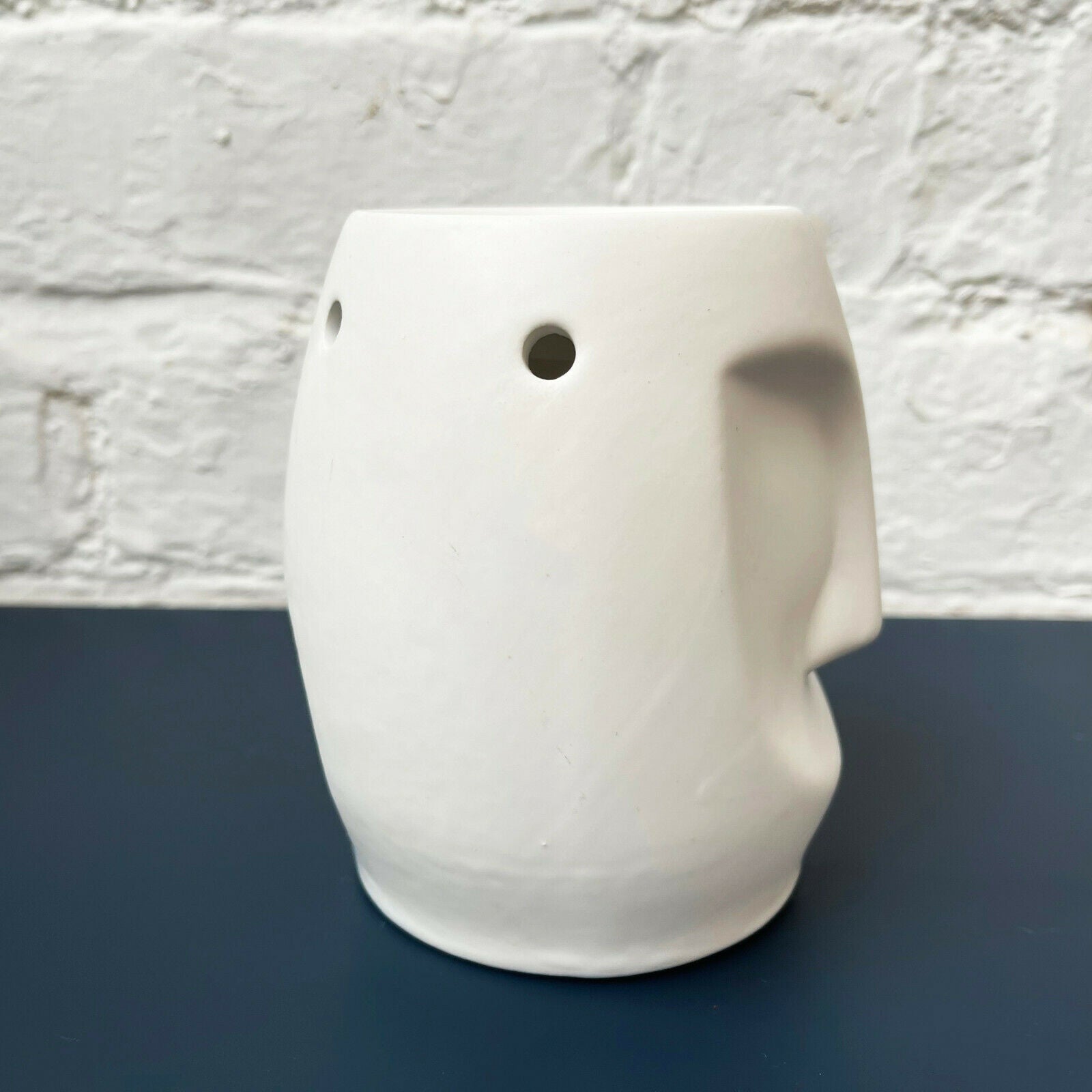 Easter Island Head Oil Burner - White