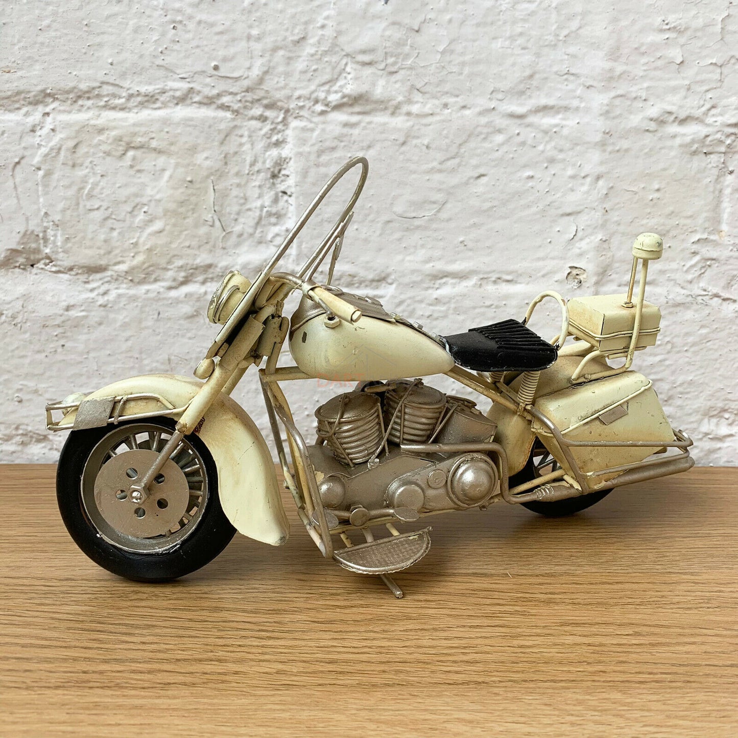 Weißes Chopper-Motorrad-Modell-Ornament