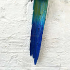 Hanging Blue Macaw Parrot Garden Sculpture