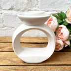 White Ceramic Wax Melt Burner 13cm