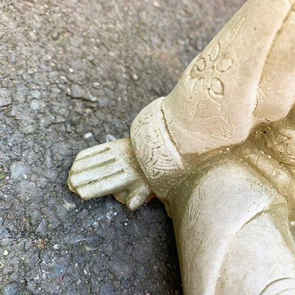 Stone Sitting Thai Monk Sculpture