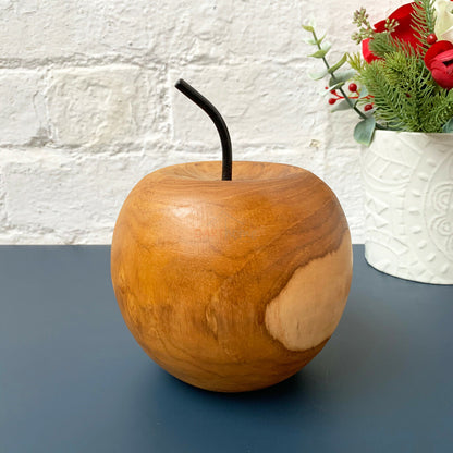 Teak Wood Apple & Pear Ornaments