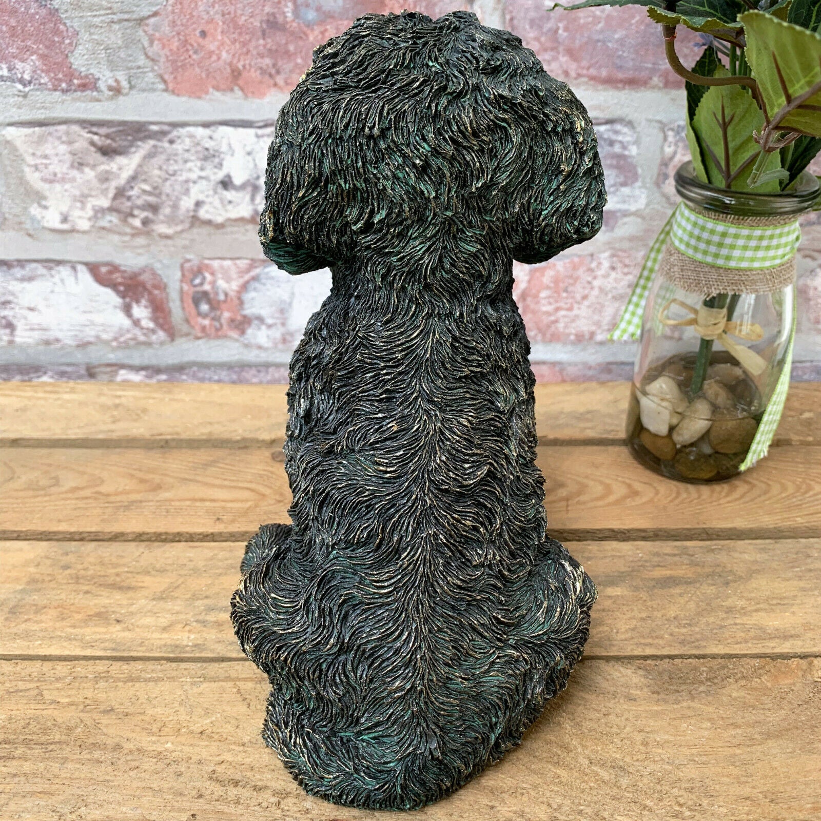 Sitzender Labradoodle-Hund, Ornament, 20 cm