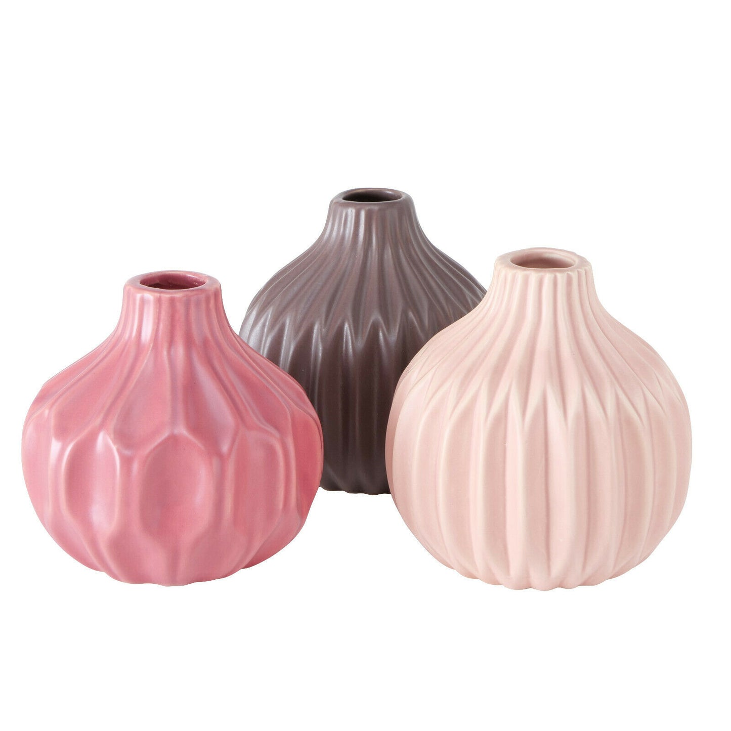 Rosa Knospenvase 3er-Set