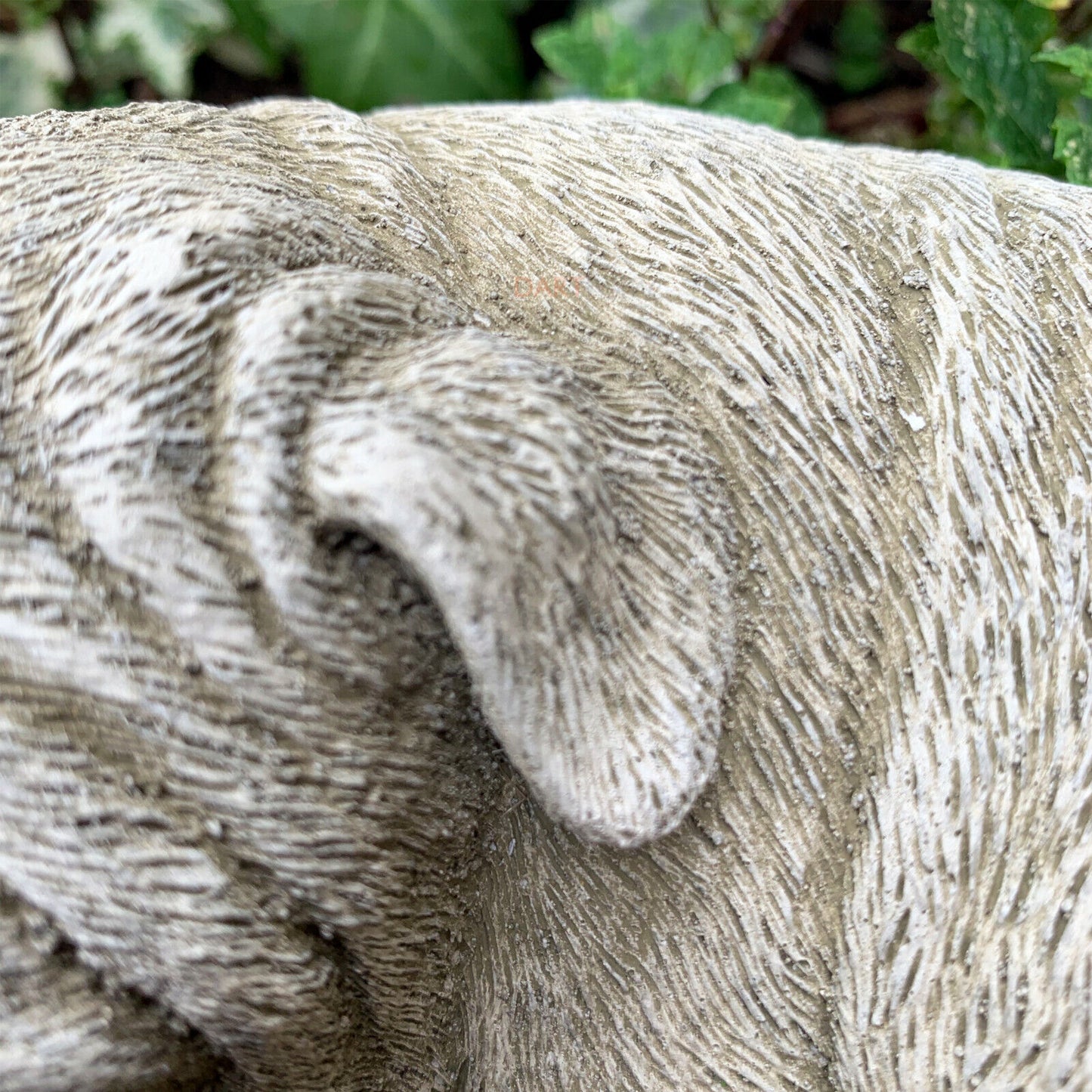 Stone Lying Pug Sculpture