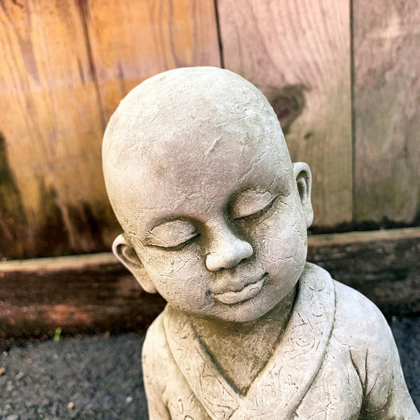 Stone Sitting Thai Monk Sculpture