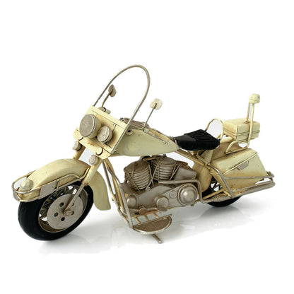 White Chopper Motorbike Model Ornament