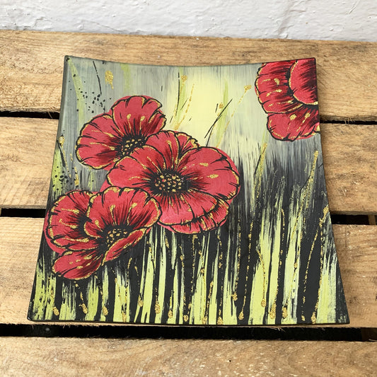 Red Poppy Decorative Plate