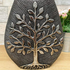 Gun Metal Tree Of Life Vase