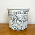Cement Geometric Aztec Plant Pot