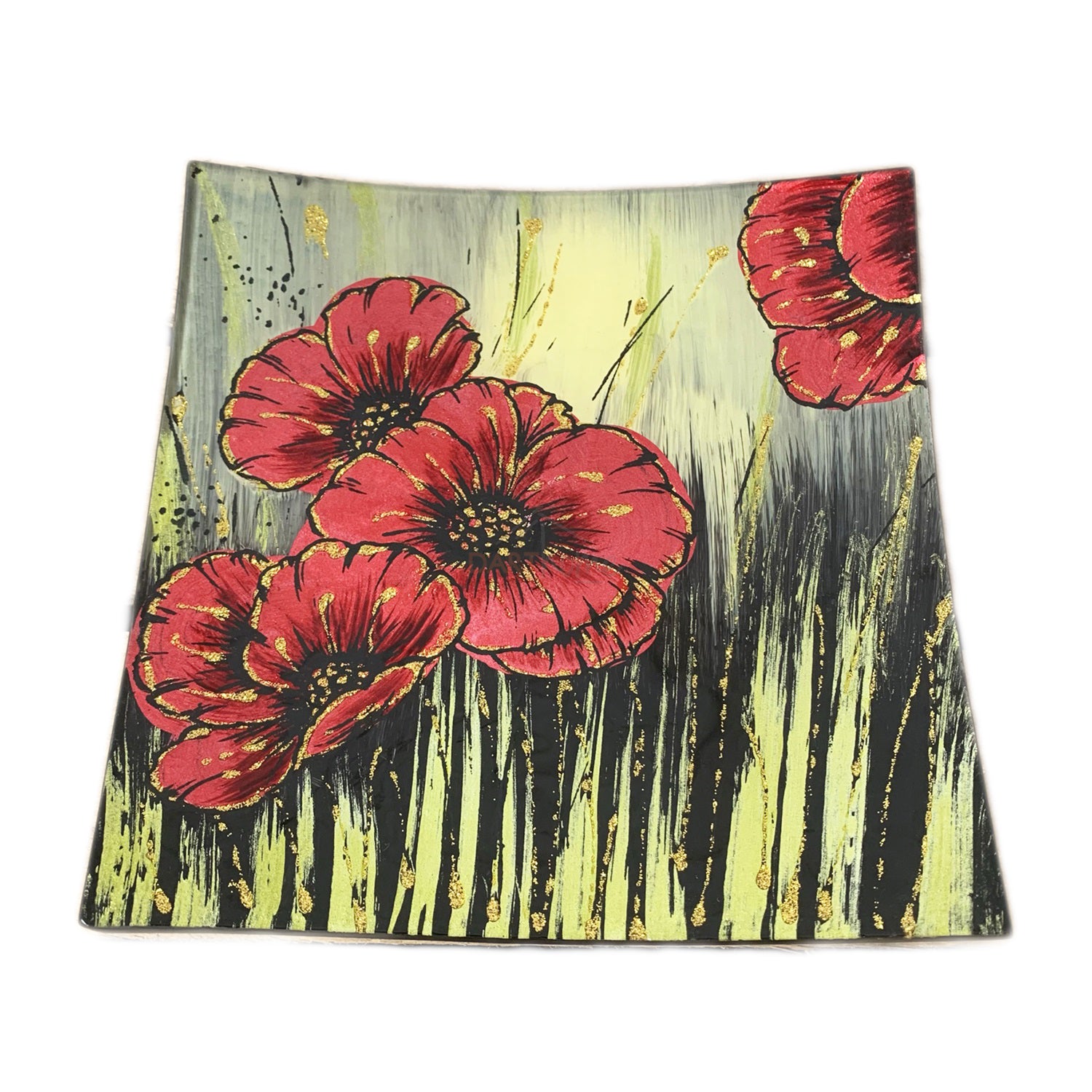 Red Poppy Decorative Plate
