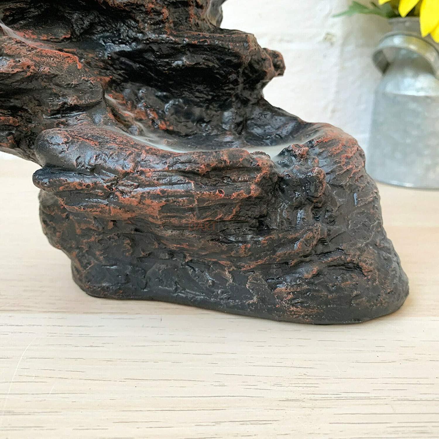 Stone Buddha Incense Backflow Cone Burner Mountain Waterfall