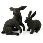 Bronze Effect Resin Sitting Hare Outdoor Garden Statues