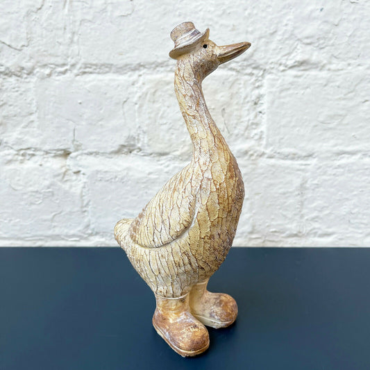 Duck With Hat Figurine Small