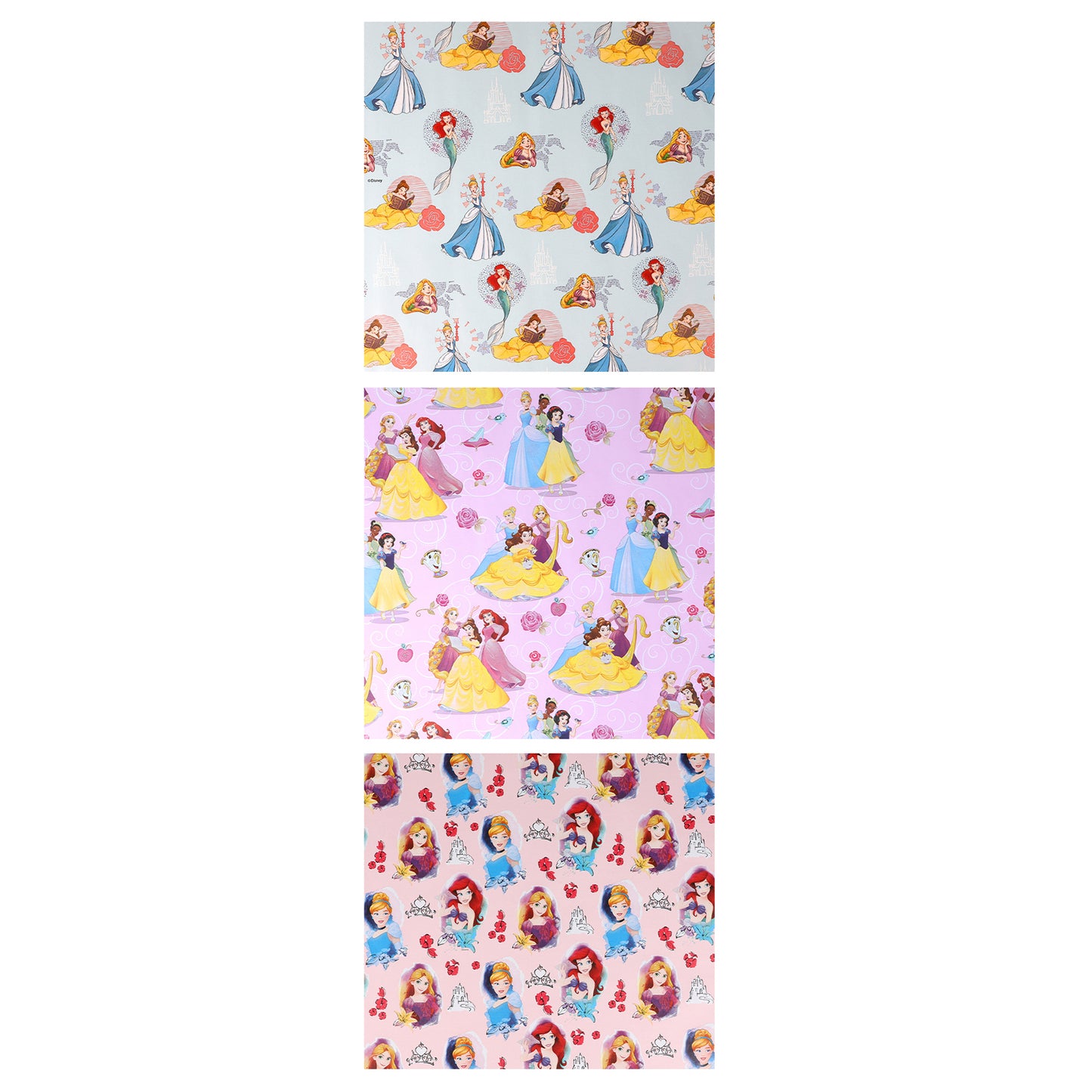 3x Assorted Disney Princess Gift Wrapping Paper