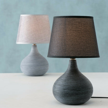 Ceramic Dark Grey Lamp