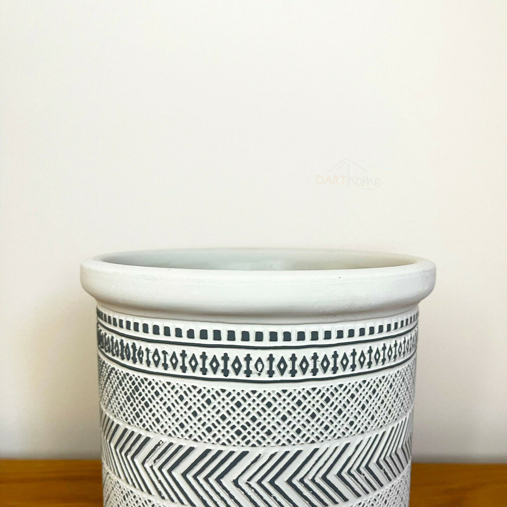 Cement Geometric Aztec Plant Pot