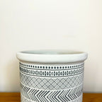Cement Geometric Aztec Plant Pot